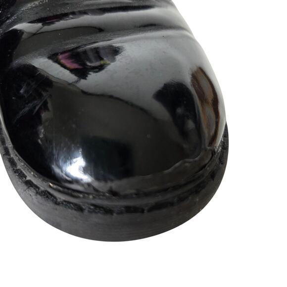 The Children's Place Zip Up Faux Patent Leather Black Boots Youth SZ 3 Charms - Picture 5 of 10